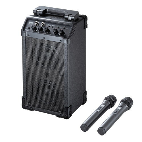 サンワサプライ　ワイヤレスマイク機能付き拡声器スピーカー MM-SPAMP3 MM-SPAMP3【ワイヤレスマイク付き拡声器スピーカー】会議や講義