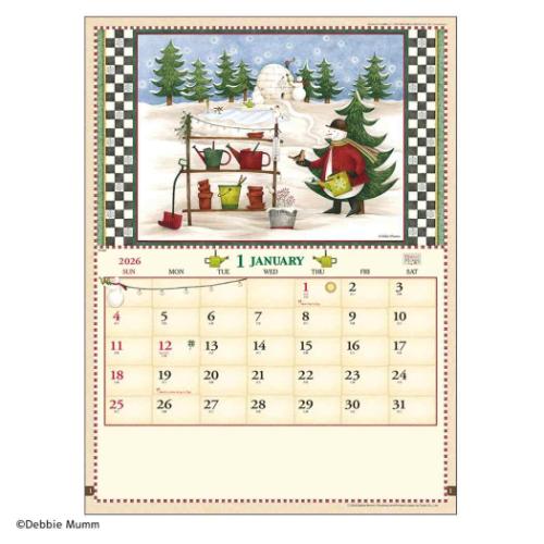 デビー マム アメリカン カントリー 2026 Calendar 壁掛けカレンダー2026年 フォト トーダン アート 海外作家 実用 書き込み 令和8年暦