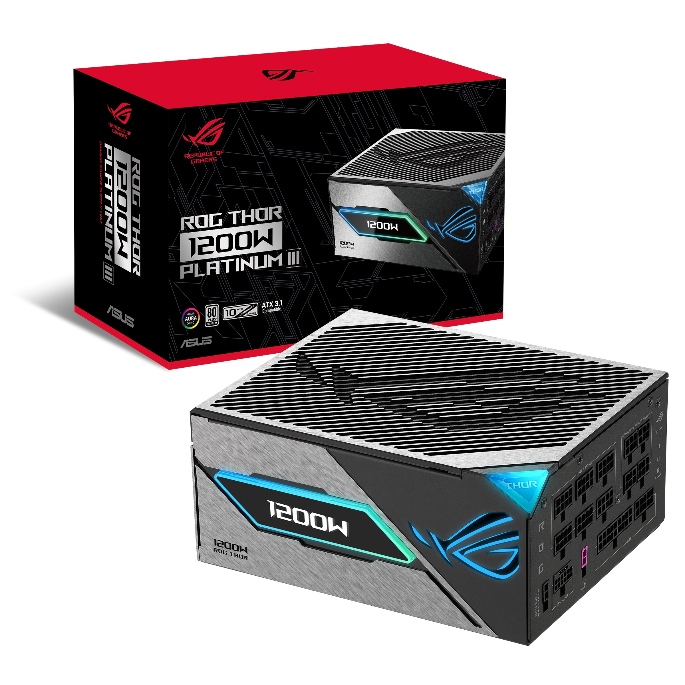 ASUS｜エイスース ASUS ROG-THOR-P3-GAMINGシリーズ 80PLUS PLATINUM ATX電源ユニット 1200W ROG-THOR-1200P3-GAMING