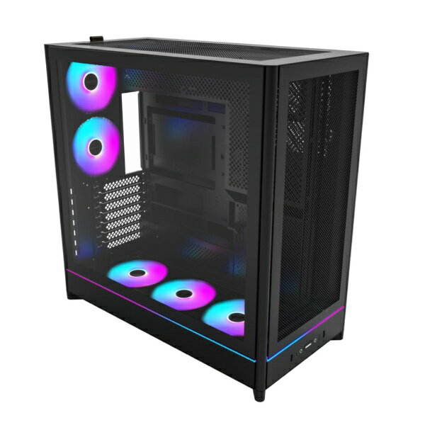 MONTECH｜モンテック ATXマザーボード対応 ガラスパネル フロント・左サイド 採用 タワー型PCケース ブラック HS01 PROシリーズ HS01PRO B