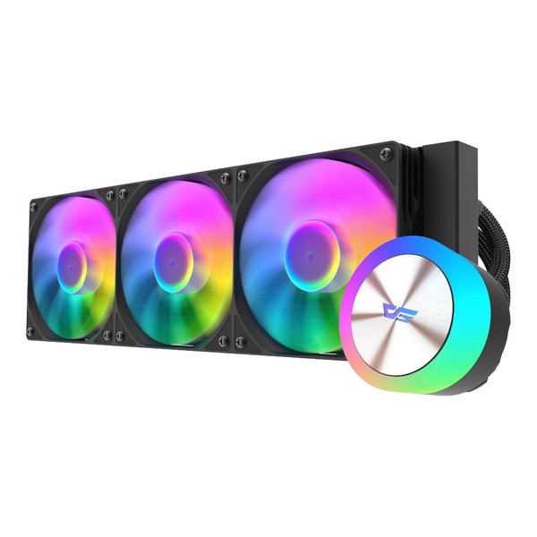 DARKFLASH 水冷CPUクーラー 120mmファンx3 LGA1851/1700/1200/115x・AM5/AM4 DG360 ブラック DG360ARGB-BLACK