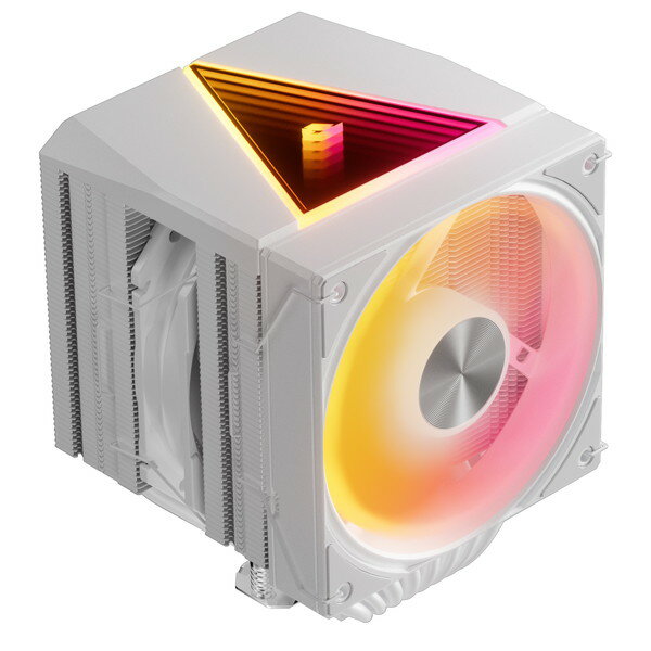 upHere｜アップヒア CPUクーラー 120mmファンx2 LGA1851/1700/115x/1200/2011/2066/1366・AM5/AM4/AM3/AM2/AM3+/AM2+/FM2/FM1 UE2 Elite ARGB ホワイト TC8