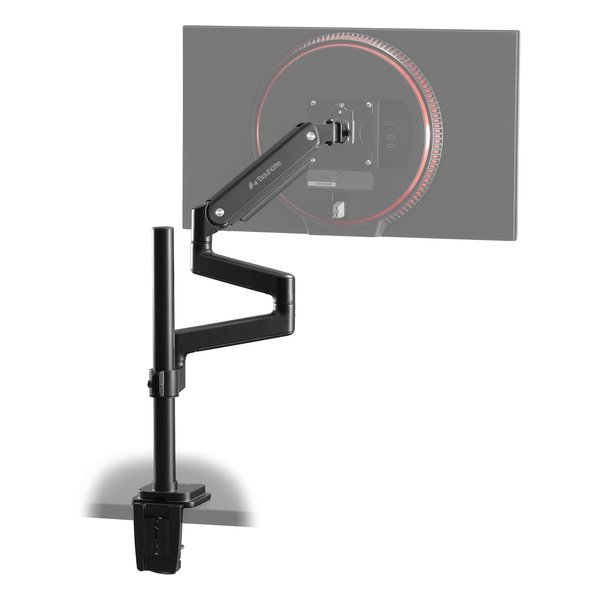 バウヒュッテ ロングモニターアームMS シングルタイプ ブラック Bauhutte 広い可動域 最大約76cm 34インチ 2～10kg まで BMA-1MS-BK