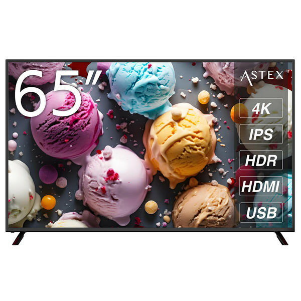 WIS ウィズ AS-M65 ブラック 65インチ4Kモニター