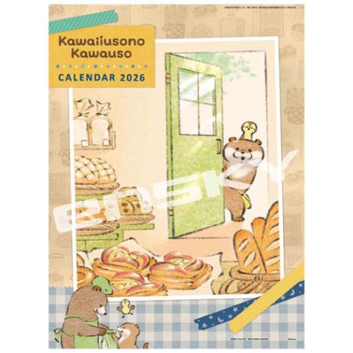可愛い嘘のカワウソ　２０２６年　壁掛けカレンダー　ＣＬ−０８３