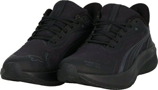 PUMA ユニセックス パウンス ライト PTX 防水 イーズイン ランニングシューズ 312672 PUMA Black-Flat Dark Gray 25.5