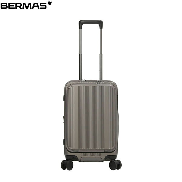 BERMAS｜バーマス インターシティ フロントオープンキャリー Sサイズ 機内持ち込み 拡張機能付き ストッパー付き静音キャスター INTER CITY BS アンバーブラウ…