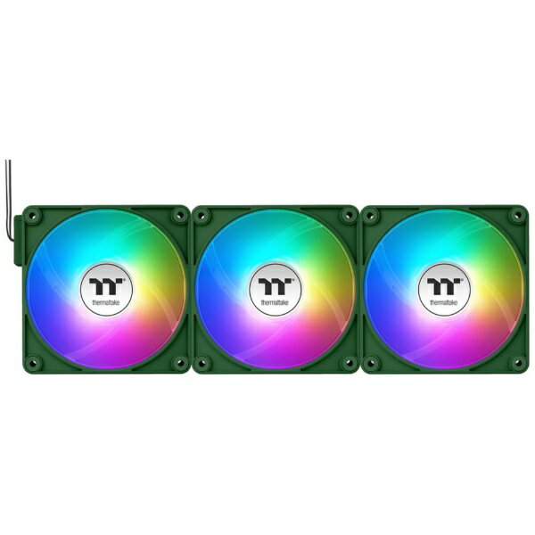 THERMALTAKE｜サーマルテイク ケースファンx3 140mm /1800RPM CT140 EX ARGB Sync PC Cooling Fan 3 Pack Racing Green CL-F222-PL14RG-A