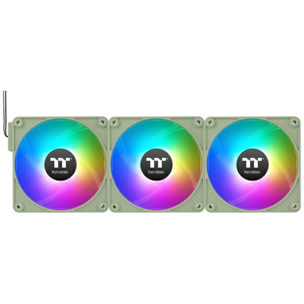 THERMALTAKE｜サーマルテイク ケースファンx3 120mm /2000RPM リバースブレード CT120 EX Reverse ARGB Sync PC Cooling Fan 3 Pack Matcha Green CL-F198-PL12MG-A