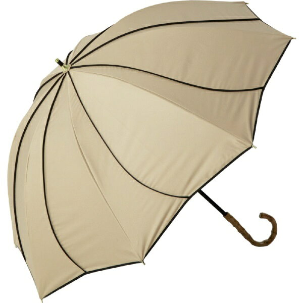 【送料無料】ショート丈日傘 55cm8本骨 花びら ベージュ×ブラック (KIZAWA) [M55HB-081API-beige-black]