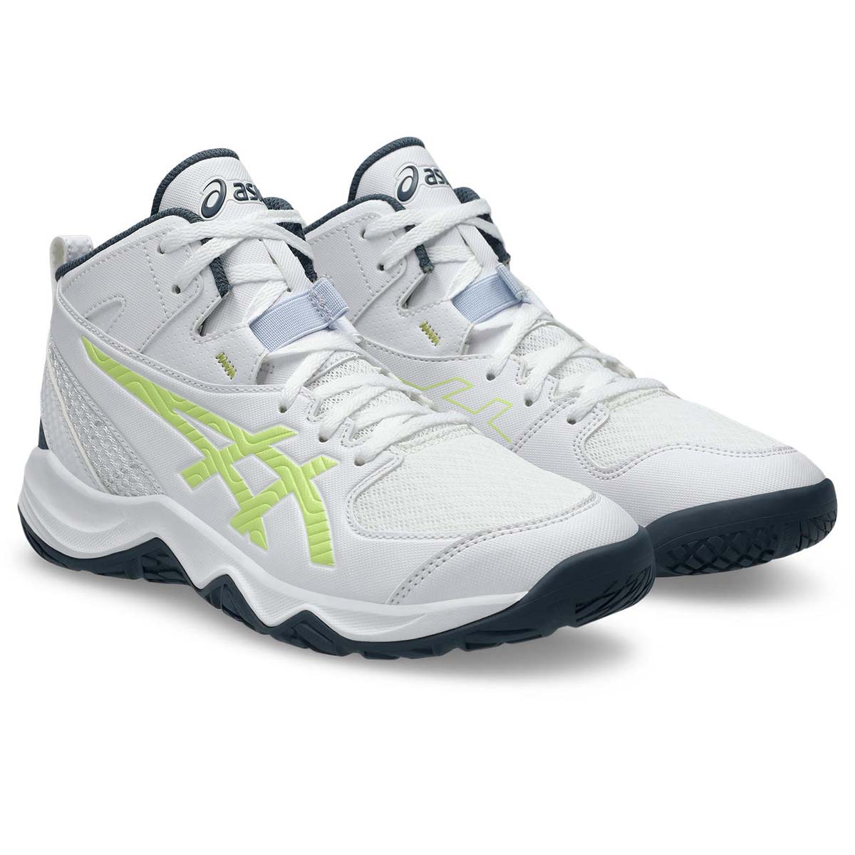 アシックス ジュニア バスケットボールシューズ DUNKSHOT MB 10 WHITE/GLOW YELLOW・サイズ：23.0cm 1064A019-102-23.0 asics