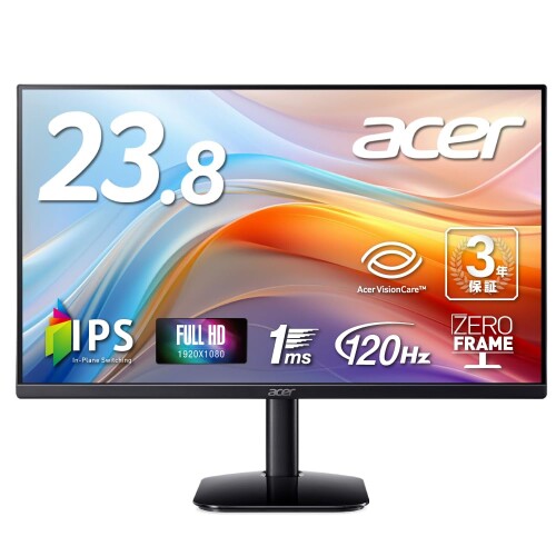 楽天市場】日本エイサー acer 23.8型 ワイド 液晶モニター SB241YABMIX