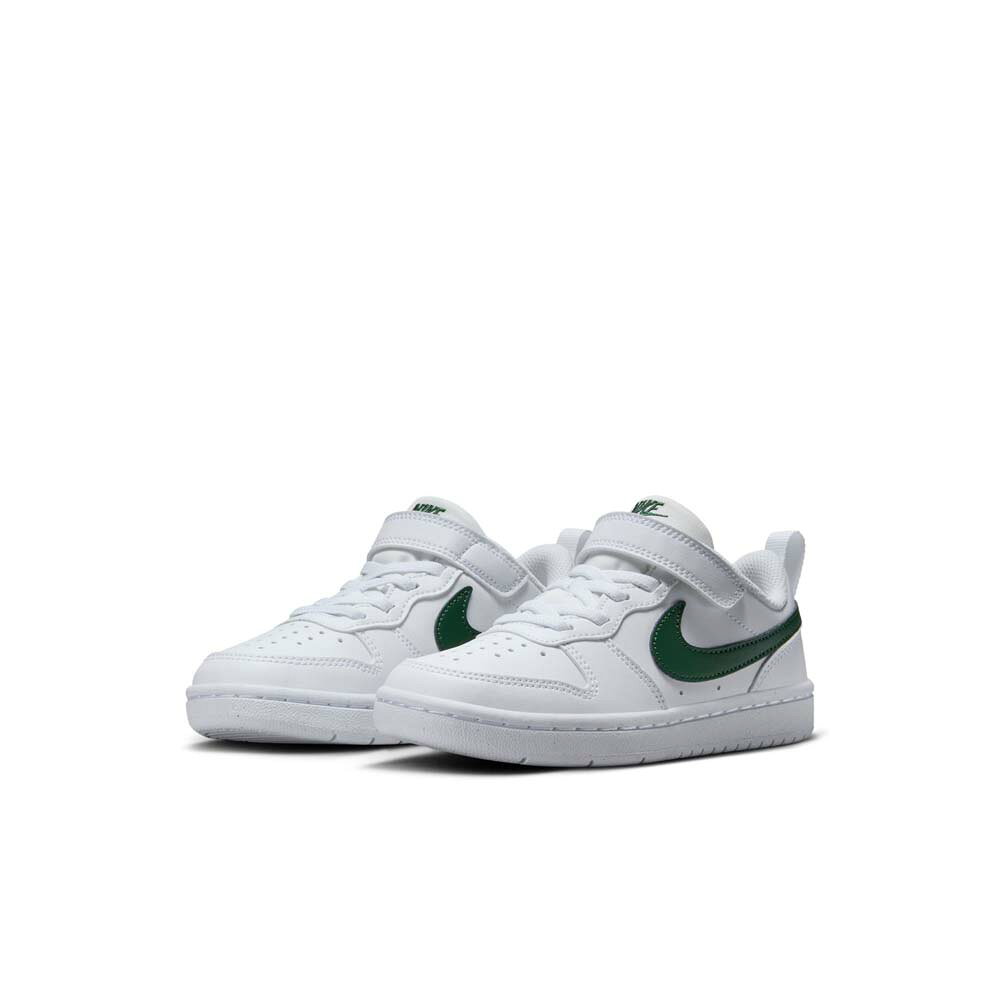 ナイキ キッズ スニーカー コート ボロー LOW リクラフト WHITE/FIR・サイズ：18.5cm DV5457-133-18.5 NIKE リトルキッズシューズ