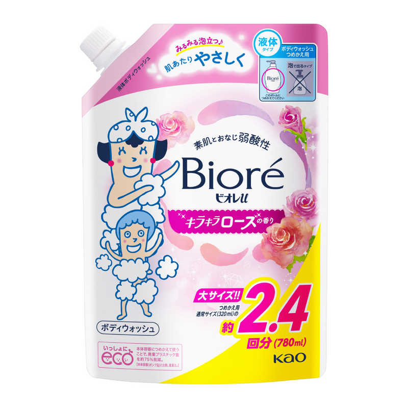 花王｜Kao ビオレu キラキラローズの香り つめかえ用 780ml
