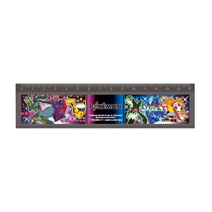 15cm定規 ポケモン ポケットモンスター ものさし N6 283729001 ショウワノート ピカチュウ マスカーニャ ラウドボーン ウェーニバル テラパゴス ブラッキー