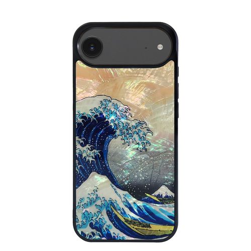 ikins アイキンス iPhone Air用 天然貝ケース 神奈川沖浪裏 I28129I17A