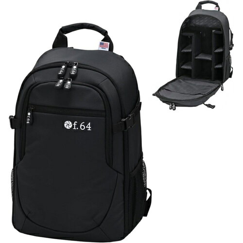 エツミ f.64 VF64RKS-CBK カーボンブラック カメラリュック バックパック 内寸：260×350×100-150mm VF64RKSCBK