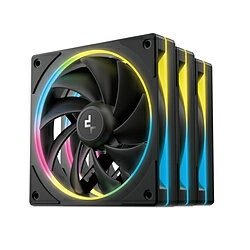 DEEPCOOL ケースファンx3 120mm /1900RPM FL12 SE 3IN1 ブラック R-FL12SE-BKAPN3-G