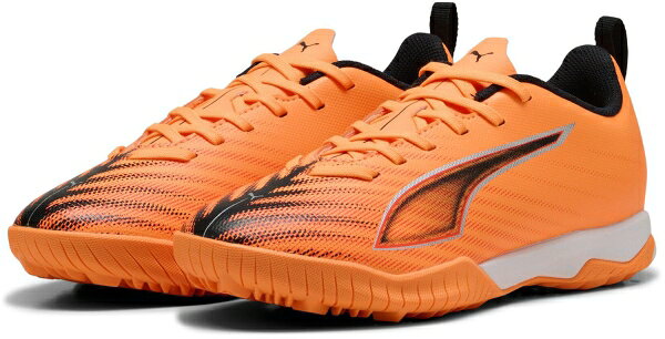 プーマ ジュニア サッカー トレーニングシューズ ウルトラ 6 プレイ TT + MID JR Heat Fire-PUMA Black-Glowing Red・サイズ：22.5cm PJ-10854303-225 PUMA