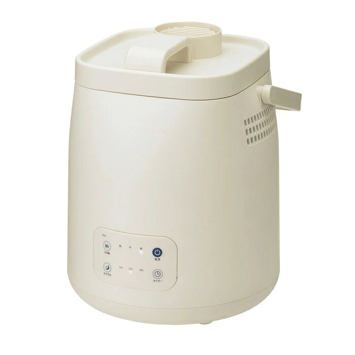 加湿器 スチーム式 ポット形状 ユアサプライムス YUASA ベージュ YHK-240G-LC 約360ml/時間 タンク容量約2.4L 木造和室6畳/プレハブ10畳
