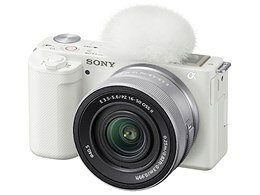 ソニー(SONY) VLOGCAM ZV-E10KW ホワイト パワーズームレンズキット ミラーレス一眼デジタルカメラ