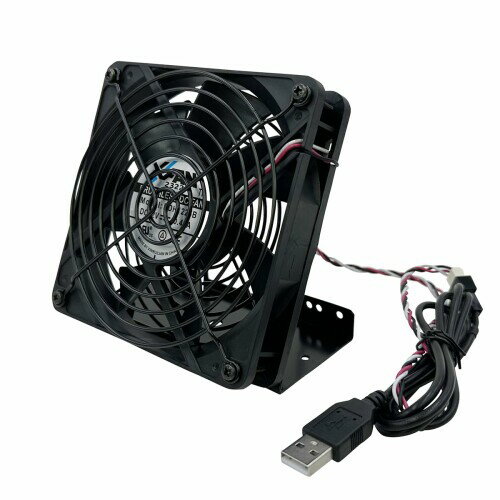 長尾製作所｜NAGAO INDUSTRY 〔USBファン〕スタンド付USB冷却ファン 120mm NBROS ブラック NB-USBXFAN-STAND01