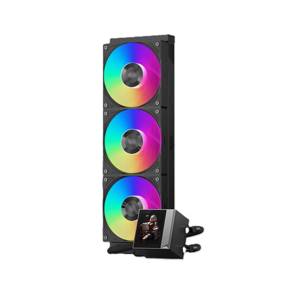 PCCOOLER 水冷CPUクーラー 120mmファンx3 LGA115X/1200/1700/1851・AM4/AM5 DC360 PRO ARGB Display ブラック DC360-ARGB-BK