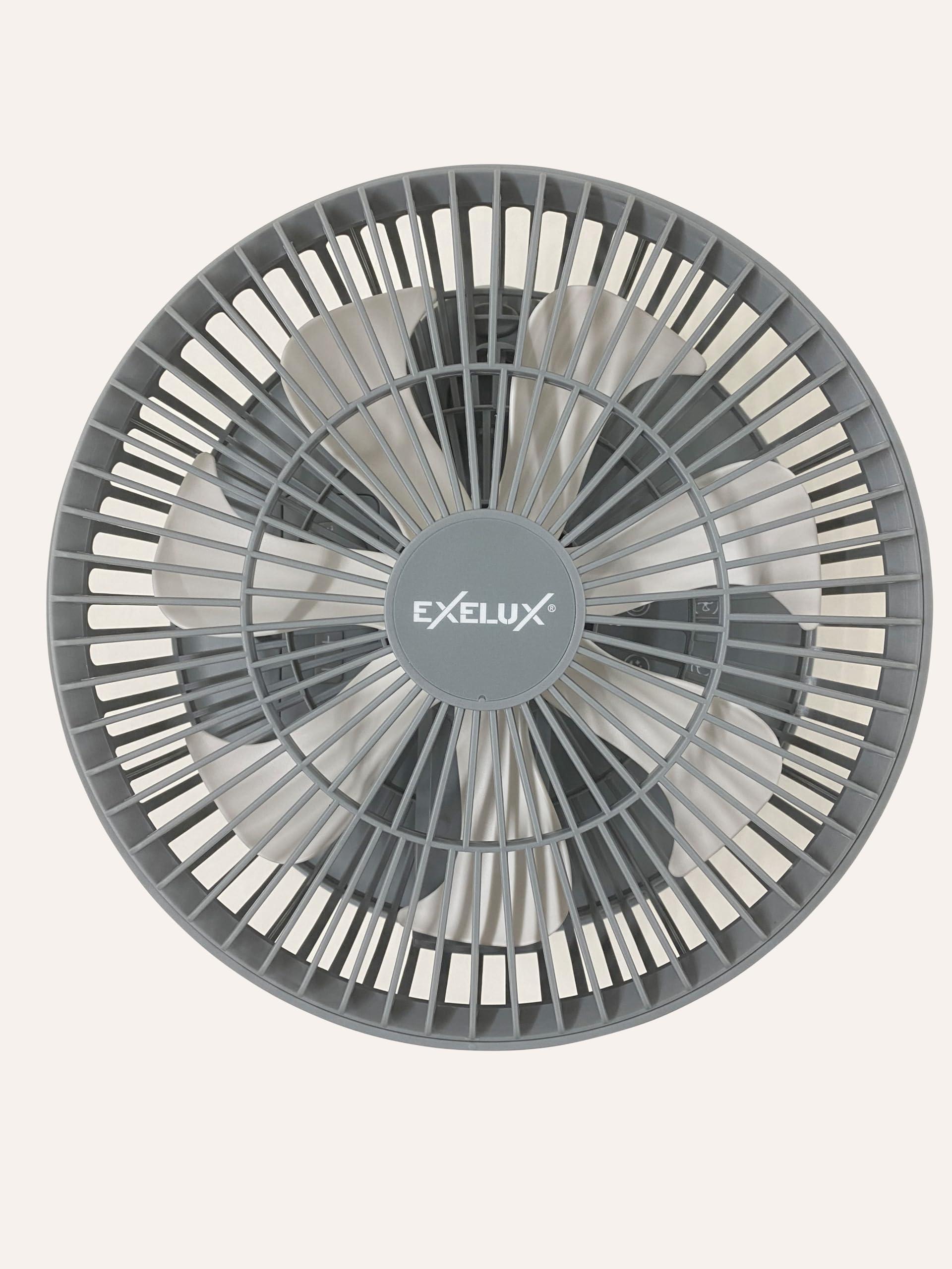 メテックス EXELUX コードレス静音サーキュレーター扇風機 PAN-EC10-GY グレー 25cm