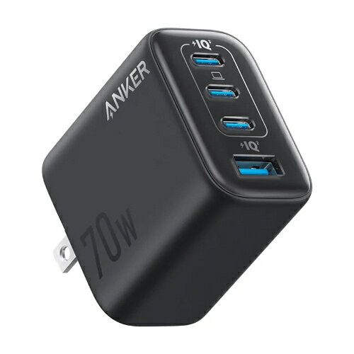 Anker Zolo Charger (70W, 4 Ports)【 PD対応/PSE技術基準適合】iPhone シリーズ/Air MacBook Windows PC iPad Galaxy Android スマートフォン クーポン対象
