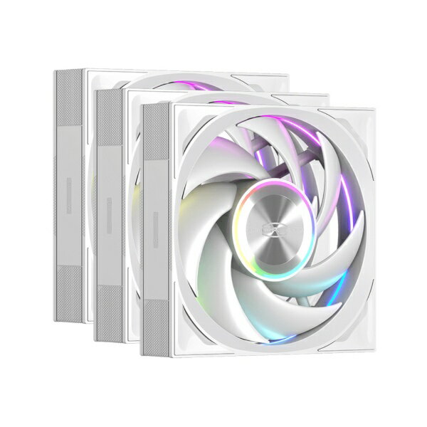 PCCOOLER｜ピーシークーラー ケースファン×3 120mm /3000RPM ホワイト F7X120-ARGB-WH3IN1