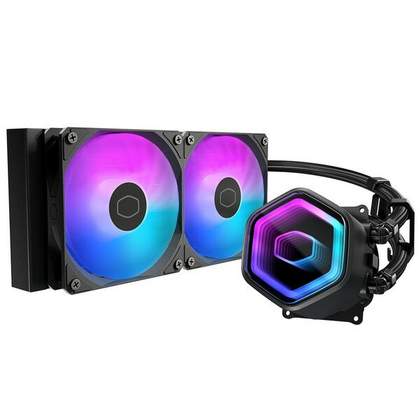 COOLER MASTER｜クーラーマスター 水冷CPUクーラー 120mmファンx2 LGA1851/1700/1200/1156/1155/1151/1150・AM5/AM4 MasterLiquid Core II 240 Black ARGB X6G2 ブラック MLW-D24M-A18PA-J1