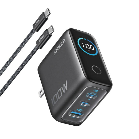 Anker Charger (140W, 4 Ports) with USB-C & USB-C ケーブル