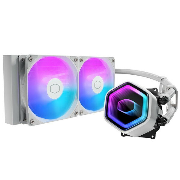 COOLER MASTER｜クーラーマスター 水冷CPUクーラー 120mmファンx2 LGA1851/1700/1200/1156/1155/1151/1150・AM5/AM4 MasterLiquid Core II 240 White ARGB X6G2 ホワイト MLW-D24M-A18PA-JW