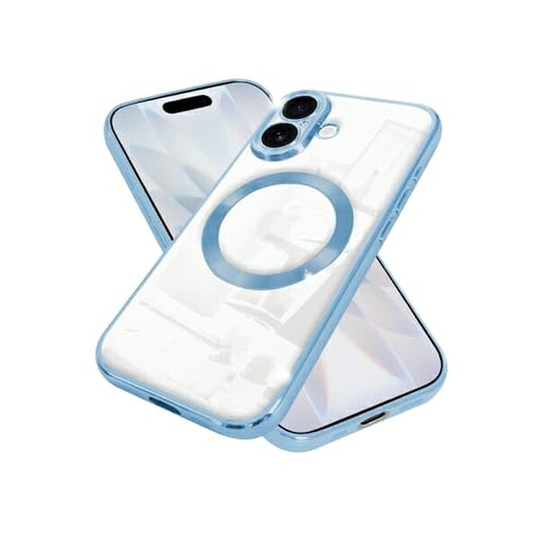 シズカウィル iPhone17 ケース カバー MagSafe対応 耐衝撃 クリアケース ハイブリッド7 1個 ブルー APIP17HI7BL