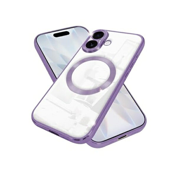 シズカウィル iPhone17 ケース カバー MagSafe対応 耐衝撃 クリアケース ハイブリッド7 1個 ダークパープル APIP17HI7PU