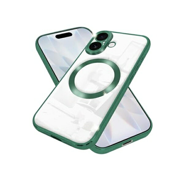 シズカウィル iPhone17 ケース カバー MagSafe対応 耐衝撃 クリアケース ハイブリッド7 1個 グリーン APIP17HI7GN