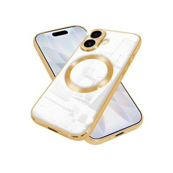 シズカウィル iPhone17 ケース カバー MagSafe対応 耐衝撃 クリアケース ハイブリッド7 1個 ゴールド APIP17HI7GD