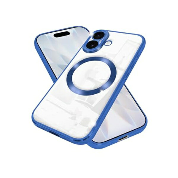 シズカウィル iPhone17 ケース カバー MagSafe対応 耐衝撃 クリアケース ハイブリッド7 1個 ダークブルー APIP17HI7DB