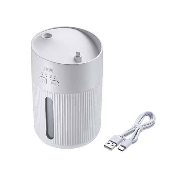 サンワサプライ USB-TOY103W 上部給水USB加湿器 USB電源 400ml