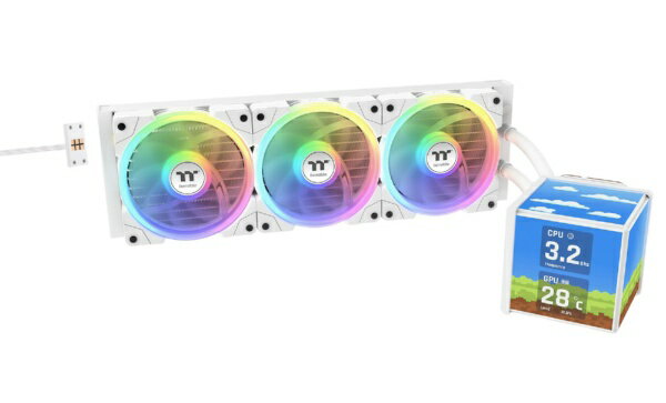 Thermaltake｜サーマルテイク 水冷一体型CPUクーラー MINECUBE 360 Ultra Snow All-In-One Liquid Cooler System ホワイト CL-W482-PL12SW-A