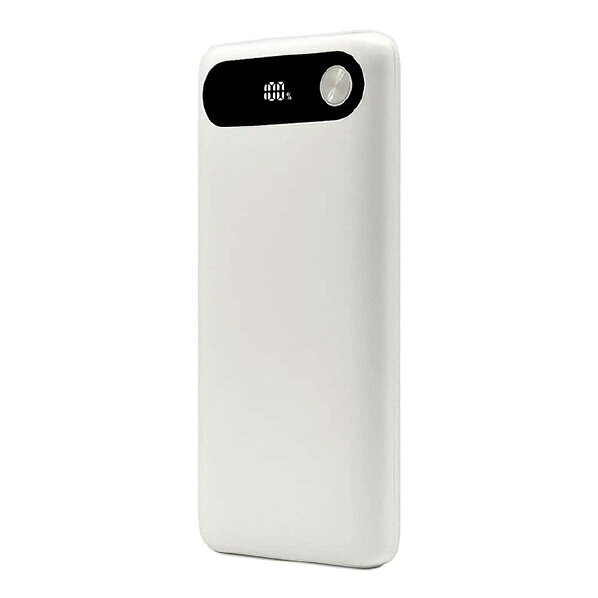 ラスタバナナ PD20W対応 Type-C1ポート/USB-A2ポート モバイルバッテリー 10000mAh 30cm ホワイト RLI100C20W02WH