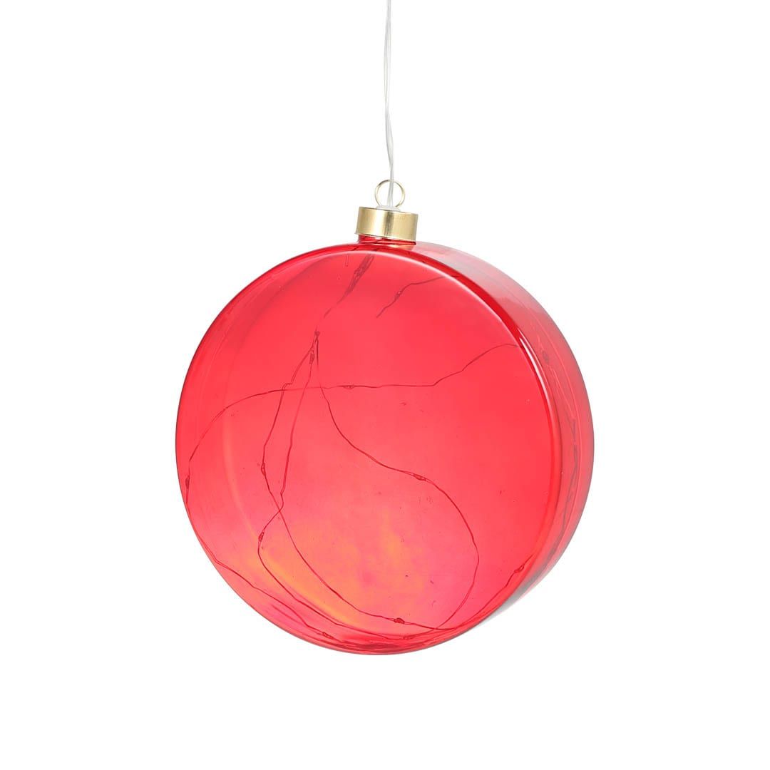 ダルトン DULTON LED ディスクグラス M レッド X24-0700M/RD 45094047