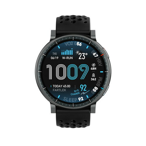 Amazfit Active Max スマートウォッチ アマズフィット 25日間バッテリー 3000nit高輝度 4Gストレージ オフラインマップ スポーツモード AI 音声操作 GPS
