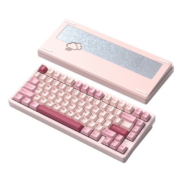 WOBKEY｜ウォブキー キーボード Rainy 75 Pro系モデル 英語配列 ピンク PR75CPINK 有線・ワイヤレス /Bluetooth・USB