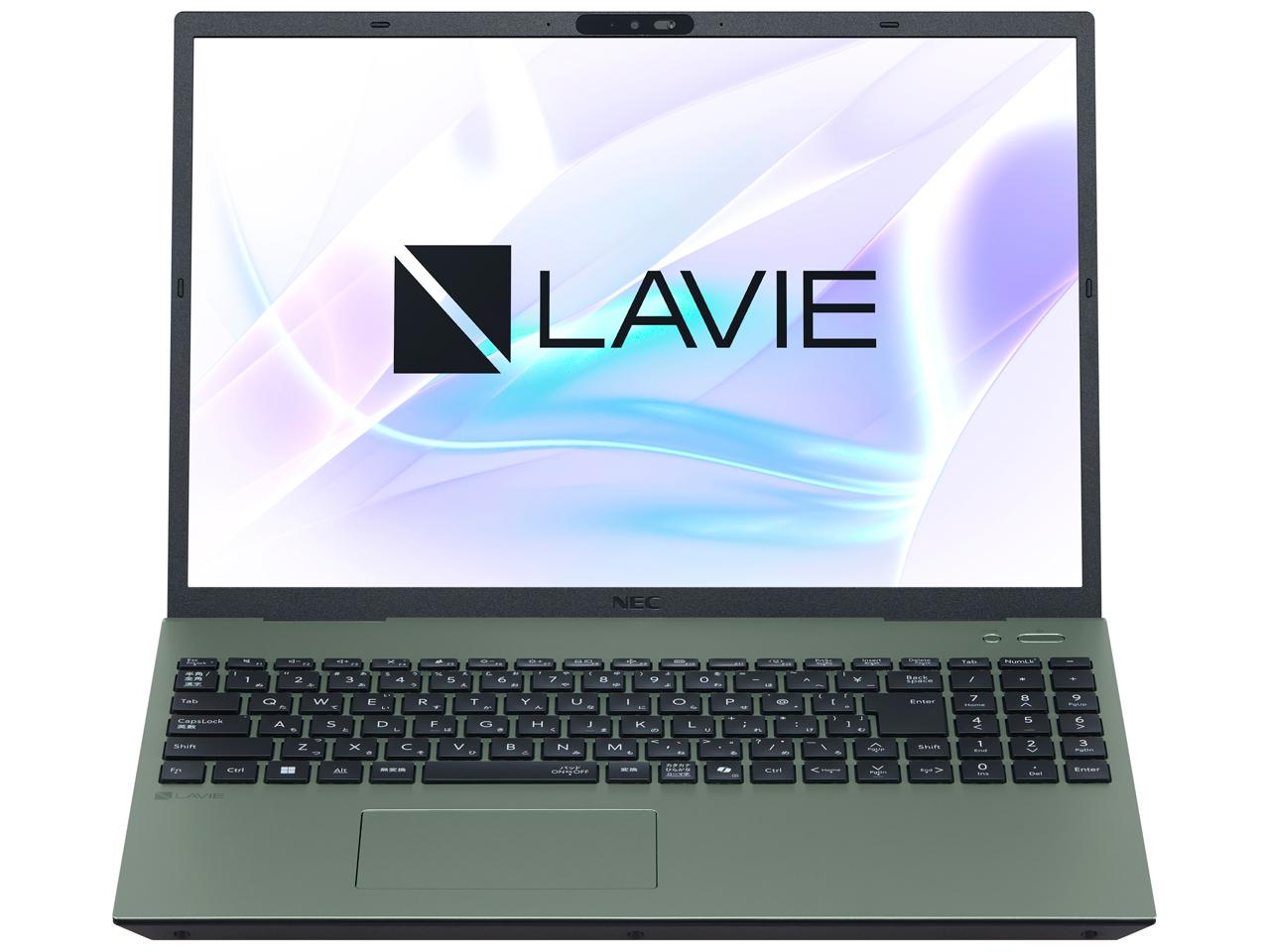 NEC｜エヌイーシー ノートパソコン LAVIE N16 N1675/LA オリーブグリーン PC-N1675LAE AMD Ryzen 7 /メモリ：16GB /SSD：512GB /M365 24か月 or Office 選択可能 /Windows11 Home /16.0型 /2026年春モデル