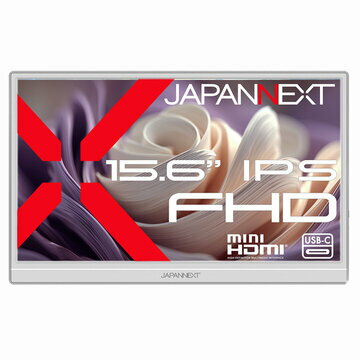 JAPANNEXT JN-MD-Ei156F2-W 液晶ディスプレイ 15.6型/ 1920×1080/ miniHDMI×1、USB-C×1/ ホワイト/ スピーカー有/
