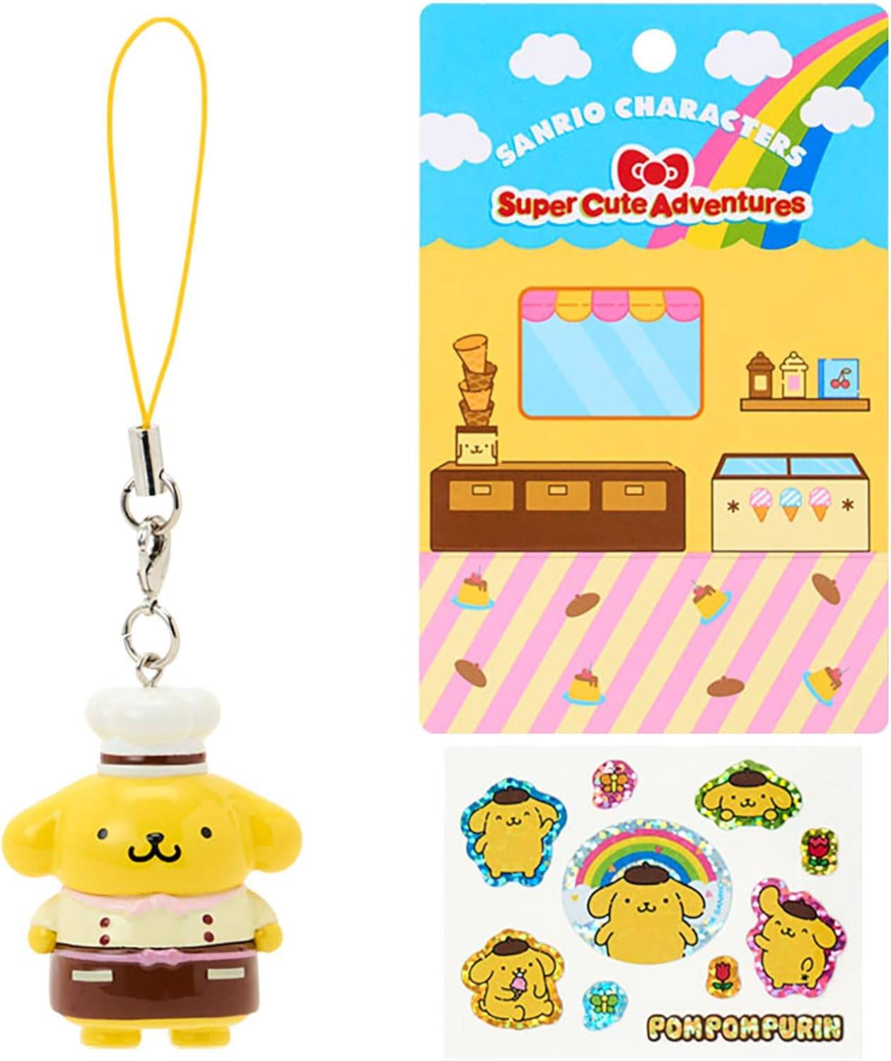 楽天市場】サンリオ ポムポムプリン ストラップ＆シールセット