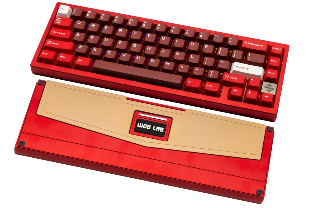 WOBKEY｜ウォブキー 有線・ワイヤレス対応 キーボード ZEN 65 Ultra 英語配列 レッド UZ65RED