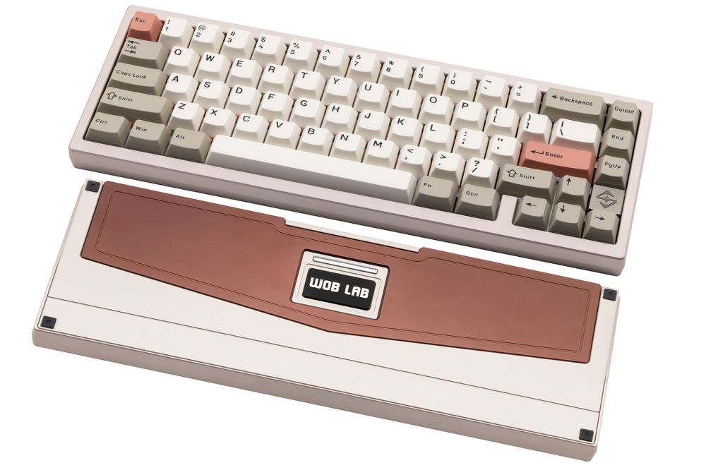 WOBKEY｜ウォブキー 有線・ワイヤレス対応 キーボード ZEN 65 Ultra Warm シルバー 英字配列 UZ65WS