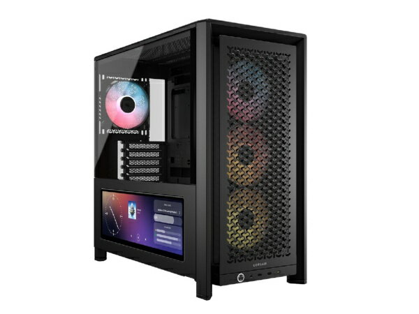 CORSAIR｜コルセア ミドルタワー型PCケース FRAME 4000D LCD RS ARGB Premium Mid-Tower Black ブラック CC-9011326-WW